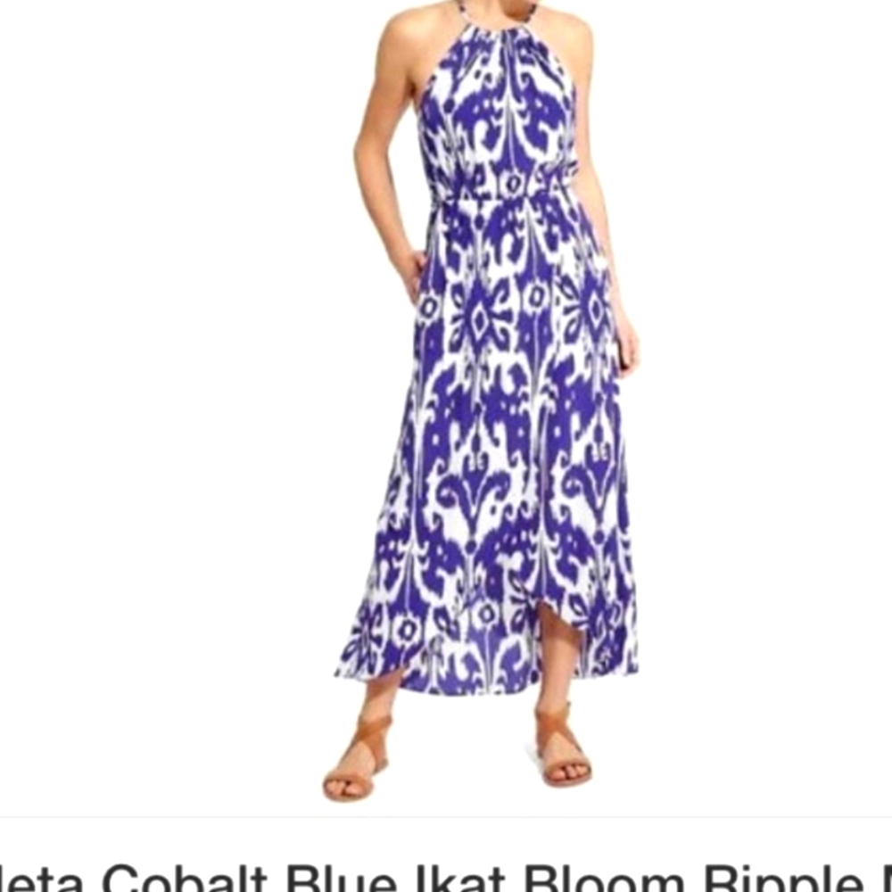 Athleta Ikat Bloom print Maxi Dress